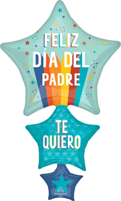 42 Inch Feliz Dia Del Padre Playful Stripes Balloon