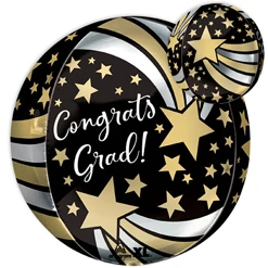 16" Orbz Congrats Grad Shooting Stars Balloon