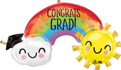 41 Inch Congrats Grad Rainbow Balloon