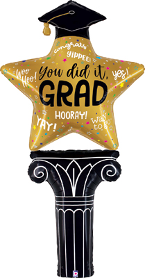 5.5 Foot Grad Star Column Special Delivery Balloon