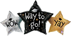 43 Inch Graduation Way To Go Grad Stars Balloon