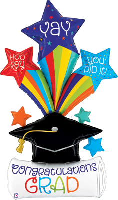 67 Inch Graduation Special Delivery Stars Balloon