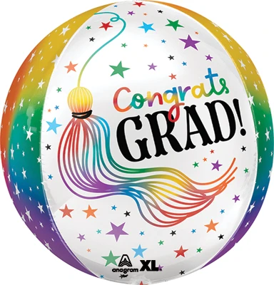 16" Orbz Graduation Playful Wiggles Balloon