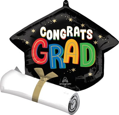 25" Graduation Bright Future Cap Balloon