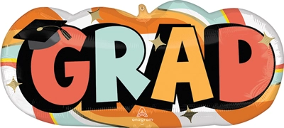 30" Graduation Groovy Grad Balloon