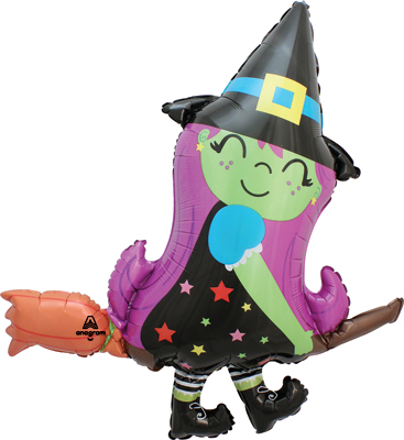 38 Inch Halloween Cute Witch Balloon