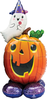56 Inch AirLoonz Halloween Pumpkin & Ghost Air Fill Balloon