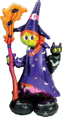 55 Inch AirLoonz Halloween Witch Air Fill Balloon