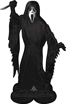 64" AirLoonz Halloween Ghost Face Air-Fill Décor Balloon