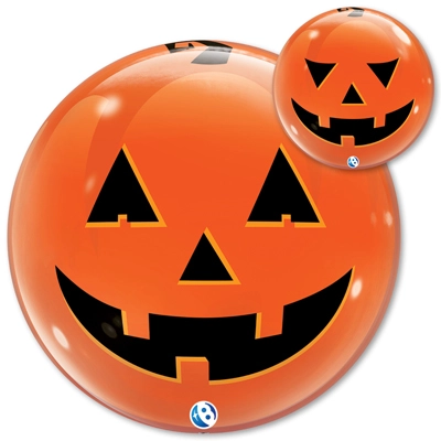 22" Halloween Jack-O-Lantern Bubble&trade; Balloon