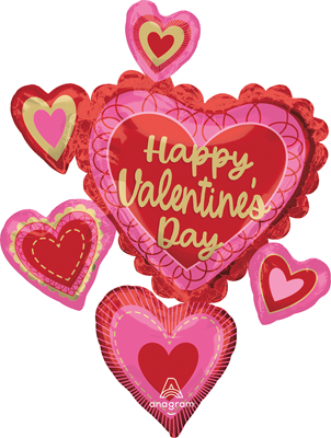 34" Valentine Scalloped Sweethearts