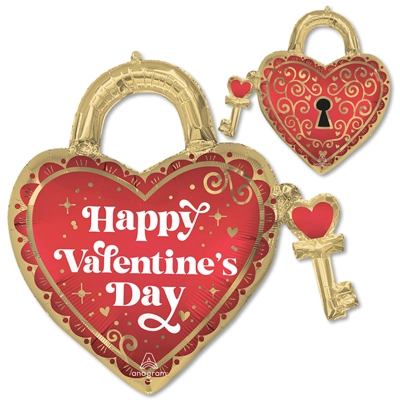 28" Valentine Key to My Heart Balloon
