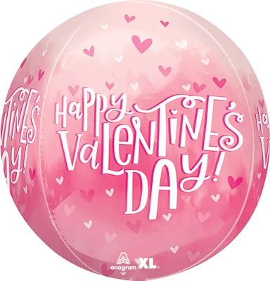 16" Orbz Valentine Pearl Shine Balloon