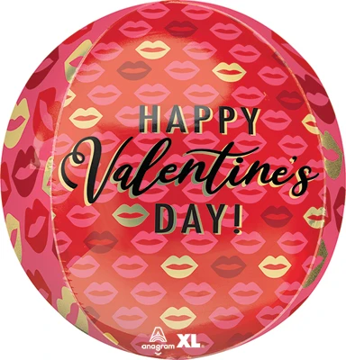 16" Orbz Valentine Kissy Lips Balloon