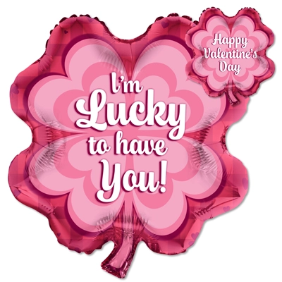 18" Lucky to Have You Shamrock Balloon
