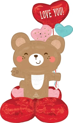 35 Inch AirLoonz® Junior Love You Bear Hug Air-Inflate Balloon