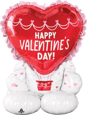 50" AirLoonz Air Fill Valentine Hot Air Balloon
