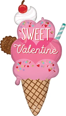 38" Valentine Sweet on You Ice Cream Balloon