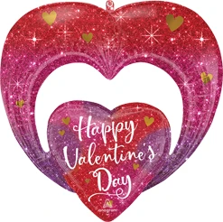 29 Inch Valentine Ombre Sparkles Balloon