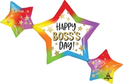 39 Inch Boss's Day Colorful Star Trio Balloon