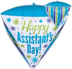 17" Diamondz Assistant's Day Stripes Balloon