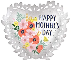 26" Intricates Mom Satin Blooms Balloon