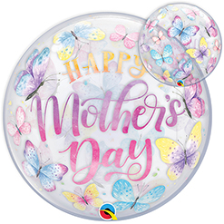 22 Inch Mothers Day Butterflies Bubble Balloon