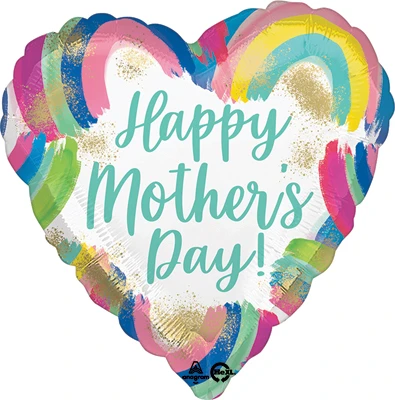 28 Inch Jumbo Mother's Day Painted Rainbows Balloon