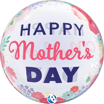 22" Mother's Day Floral Pastel Bubble&trade; Balloon