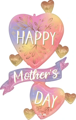 49" Mothers Day Botanical Traces Heart Balloon