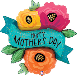 33 Inch Mother's Day Fresh Flowers Banner Balloon