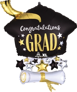 25 Inch Graduation Cap & Diploma Balloon