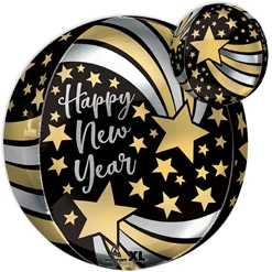 16 Inch Orbz New Year Shooting Stars Balloon