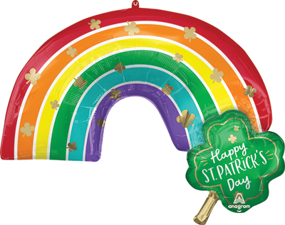 33 Inch St Patrick's Day Rainbow Balloon