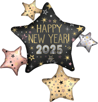 35 Inch 2025 New Year Celebration Stars