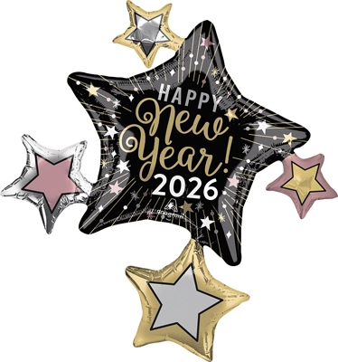 35 Inch 2026 New Year Celebration Stars