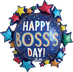 30 Inch Boss's Day Dots & Stars Balloon