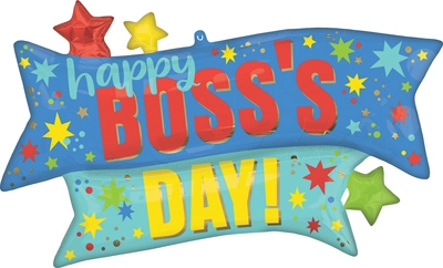 38" Shape Boss's Day Blast Banner Balloon