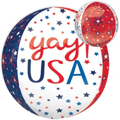 16 Inch Orbz USA YAY Balloon