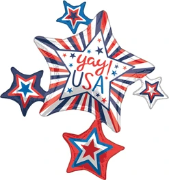 35" USA YAY Star Cluster Balloon