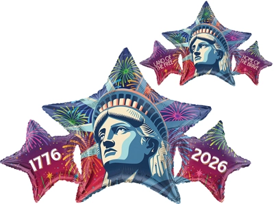 36" Patriotic 250 Years Lady Liberty Balloon