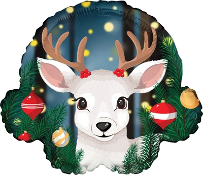 28 Inch Happy Holidays Baby Deer