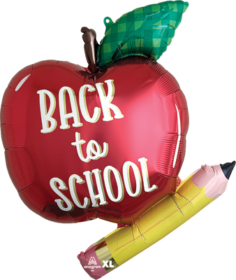 31 Inch Back to School Apple & Pencil Balloon