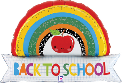 35 Inch Back to School Rainbow Banner Balloon