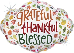 36 Inch Grateful Thankful Blessed Holo Balloon
