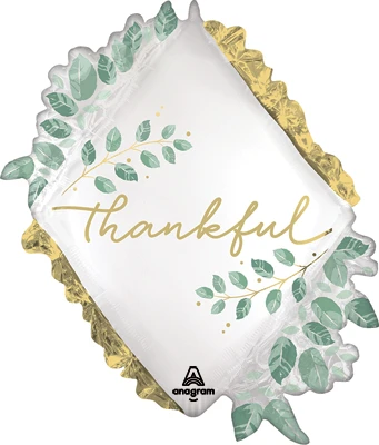 27 Inch Thanksgiving Satin Simply Thankful Balloon