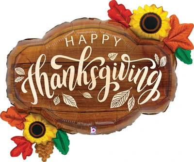 31 Inch Thanksgiving Sunflowers Sign Balloon