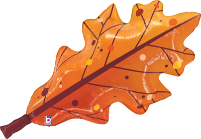 33" Fall Orange Leaf Balloon