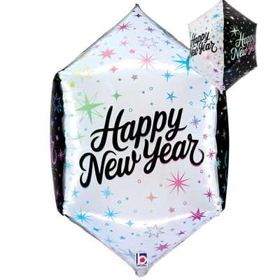 22 Inch New Year Dimensional Shimmer Balloon