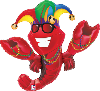 39" Mardi Gras Crawfish Balloon